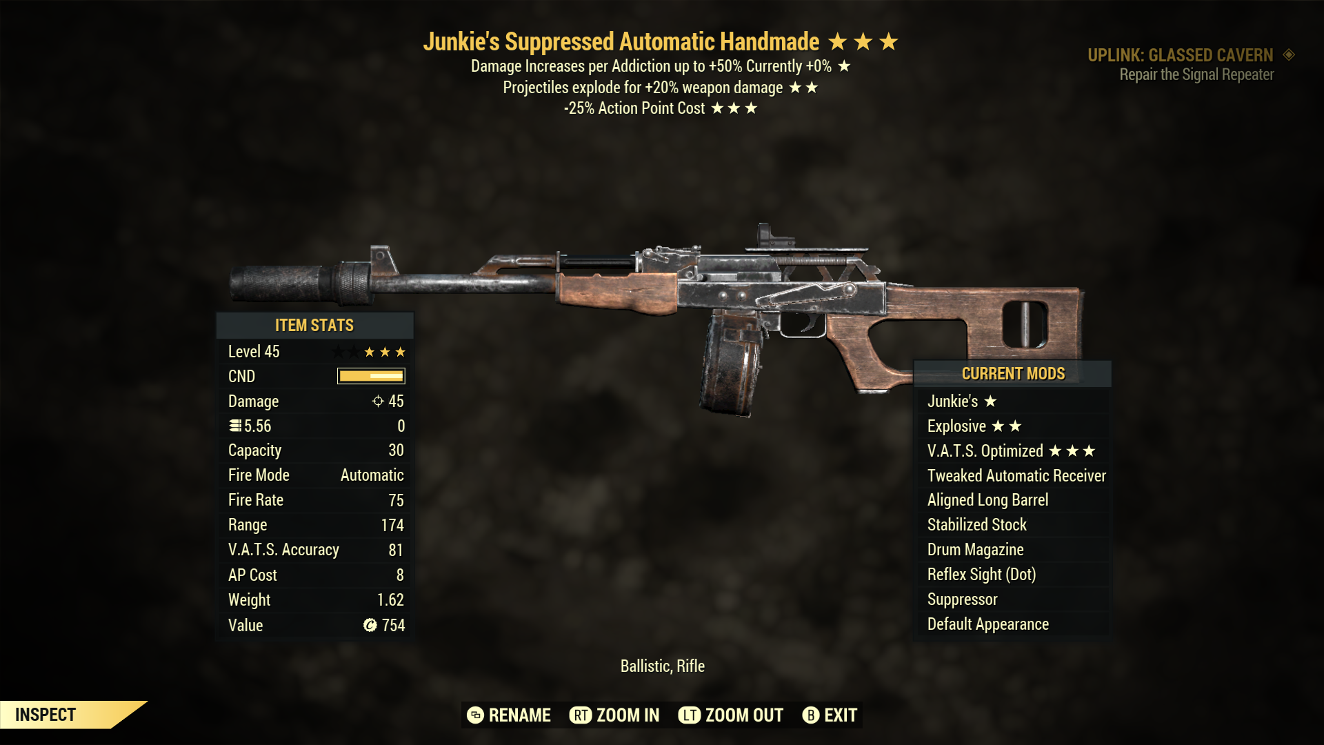 Junkie's【Explosive + V.A.T.S. Optimized】Handmade